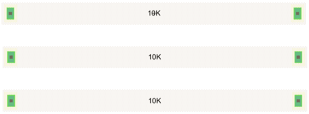 Copied n-well resistors