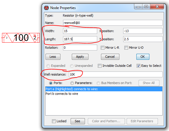 setting n-well values