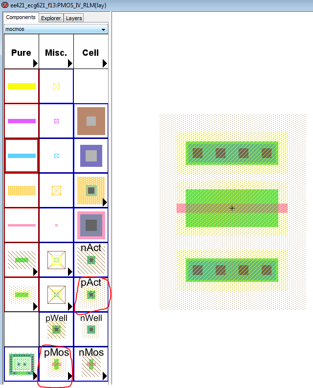 Creating PMOS layout