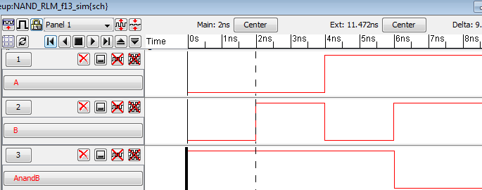NAND simulation using IRSIM