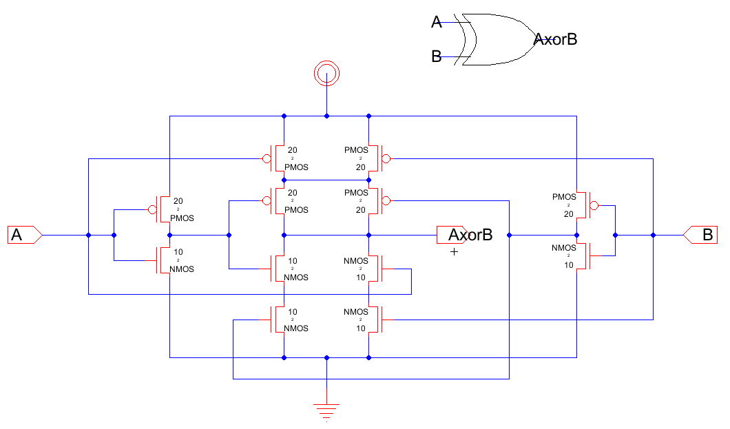 XOR schematic and icon