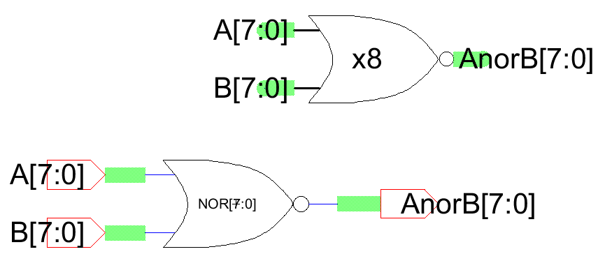 8-bit NOR schematic and icon
