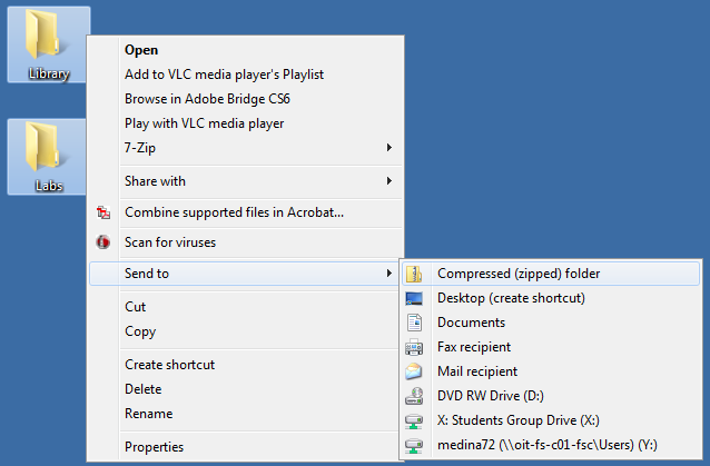 Zipping library and lab files