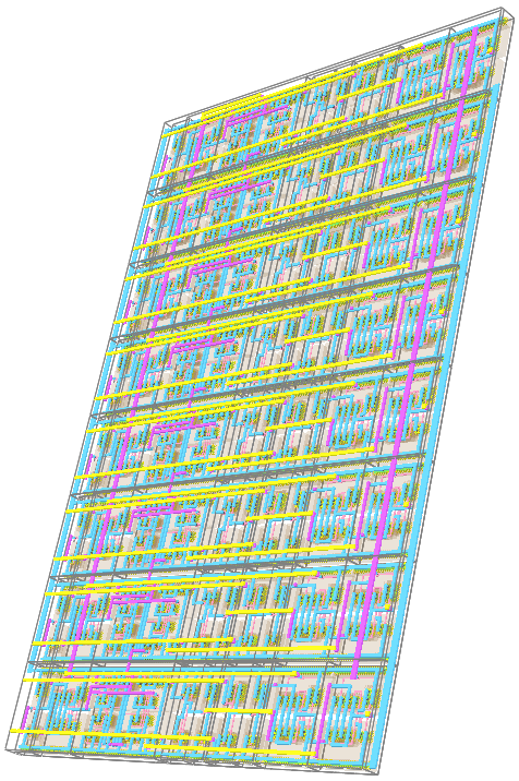 3D view of 8-bit ALU layout