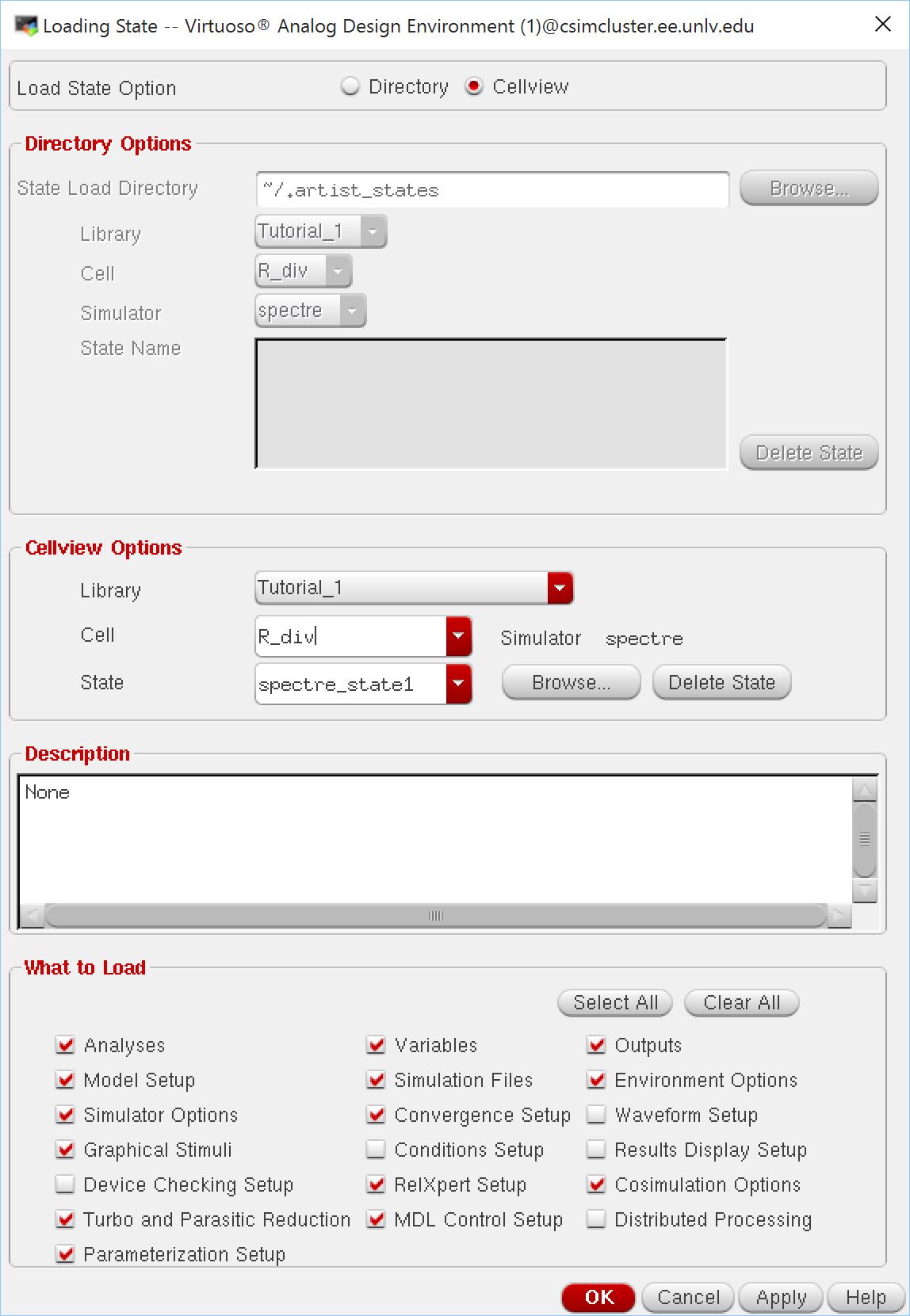 Simulation Settings in Cadence
