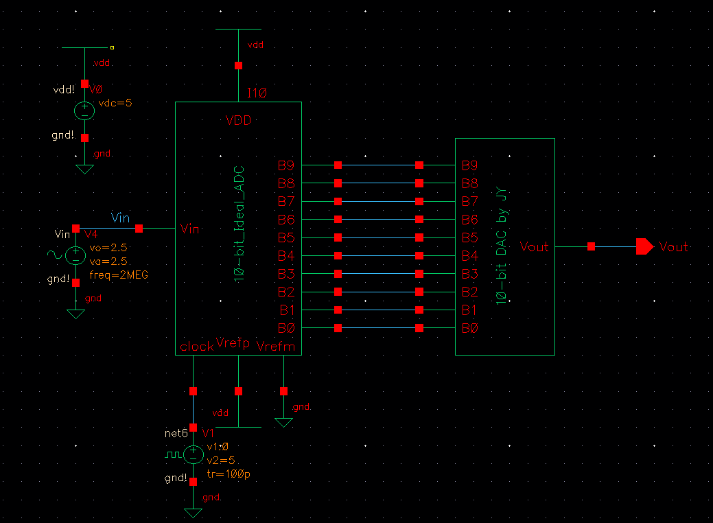 10-bit DAC Schematic