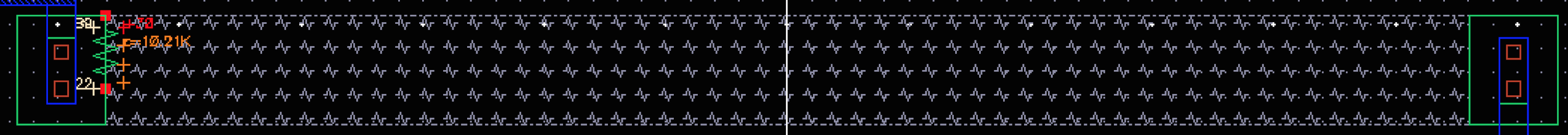 Shows the resistor value in layout