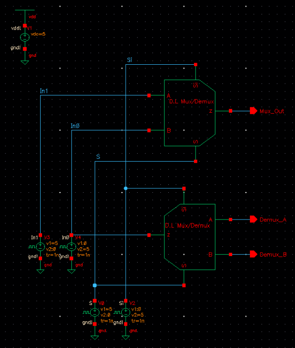 MuxDemux Simulation Schematic
