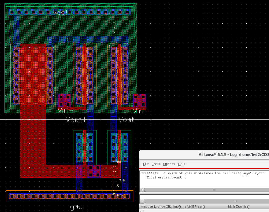 P-flavor Diff-Amp Layout