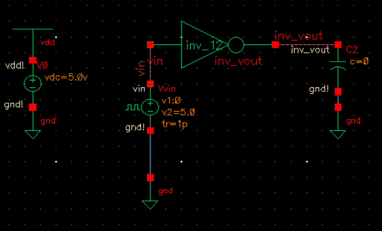 sim circ input inverter